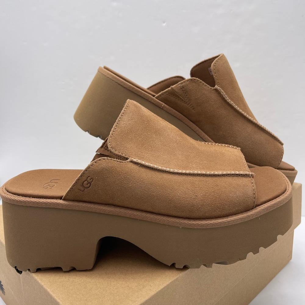 UGG Platform Slide Mules Sandals 
W / 1167476
W NEW HEIGHTS SLIDE Chestnut - Picture 7 of 16
